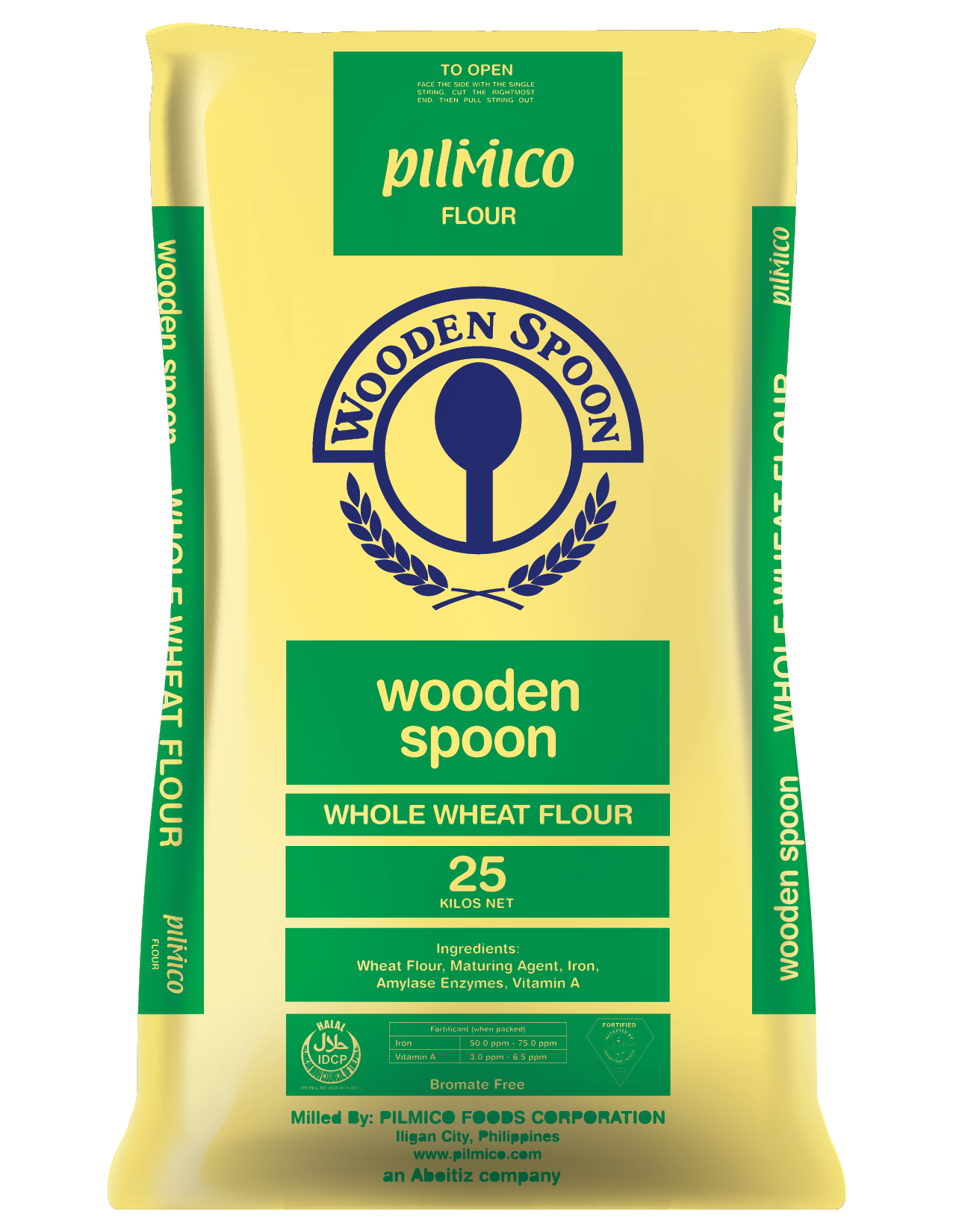 Pilmico Flour Sack 2018 - Wooden Spoon Whole Wheat Flour 25kg
